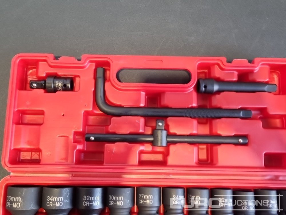 Unused 2025 Boss 1/2" 28pc Pneumatic Short Sleeve Socket Set, 3" Connecting Rod, 5" Connecting Rod Universal Joint, 10" Sliding Rod, 10" Bending Rod Adapter 3/4"-1/2" - Garage equipment: picture 5 Unused 2025 Boss 1/2" 28pc Pneumatic Short Sleeve Socket Set, 3" Connecting Rod, 5" Connecting Rod Universal Joint, 10" Sliding Rod, 10" Bending Rod Adapter 3/4"-1/2" - Garage equipment: picture 5