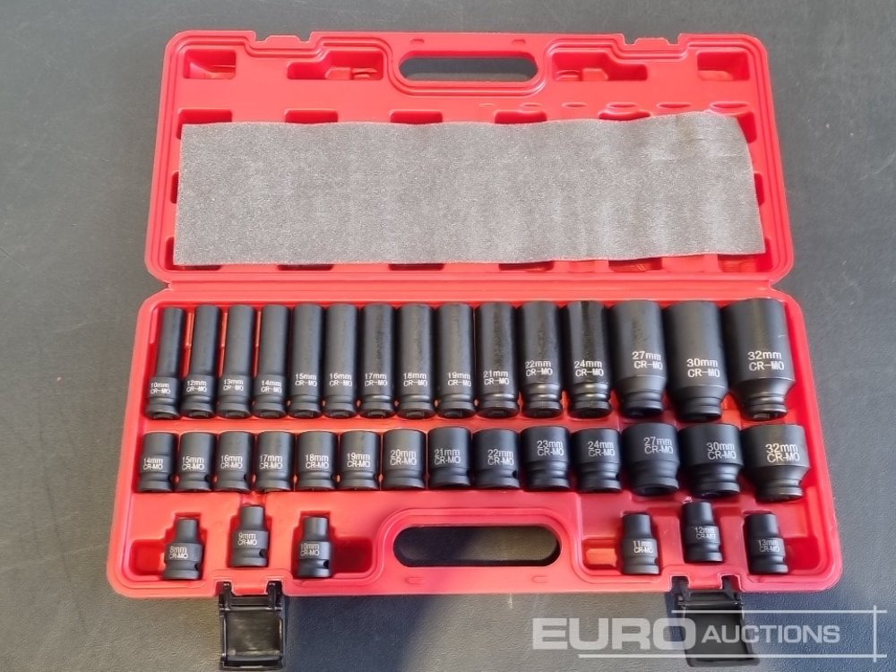 Unused 2025 Boss 1/2" 35pc Pneumatic Long & Short Sleeve Socket Set - Garage equipment: picture 4 Unused 2025 Boss 1/2" 35pc Pneumatic Long & Short Sleeve Socket Set - Garage equipment: picture 4