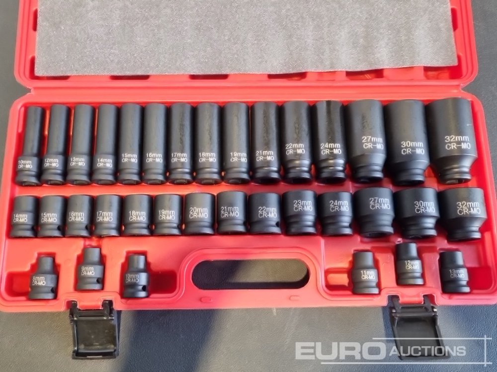 Unused 2025 Boss 1/2" 35pc Pneumatic Long & Short Sleeve Socket Set - Garage equipment: picture 5 Unused 2025 Boss 1/2" 35pc Pneumatic Long & Short Sleeve Socket Set - Garage equipment: picture 5