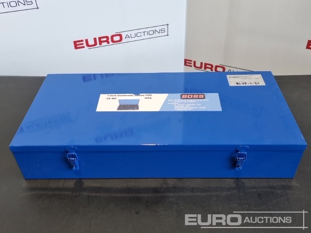 Unused 2025 Boss 1" 21pc Pneumatic Socket Set, 8" Impact Extension Bar, Universal Joint, Quick Release Ratchet Handle, 20" T-sliding Bar - Garage equipment: picture 2 Unused 2025 Boss 1" 21pc Pneumatic Socket Set, 8" Impact Extension Bar, Universal Joint, Quick Release Ratchet Handle, 20" T-sliding Bar - Garage equipment: picture 2