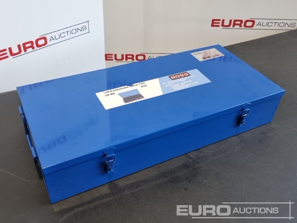 Unused 2025 Boss 1" 21pc Pneumatic Socket Set, 8" Impact Extension Bar, Universal Joint, Quick Release Ratchet Handle, 20" T-sliding Bar - Garage equipment: picture 1 Unused 2025 Boss 1" 21pc Pneumatic Socket Set, 8" Impact Extension Bar, Universal Joint, Quick Release Ratchet Handle, 20" T-sliding Bar - Garage equipment: picture 1