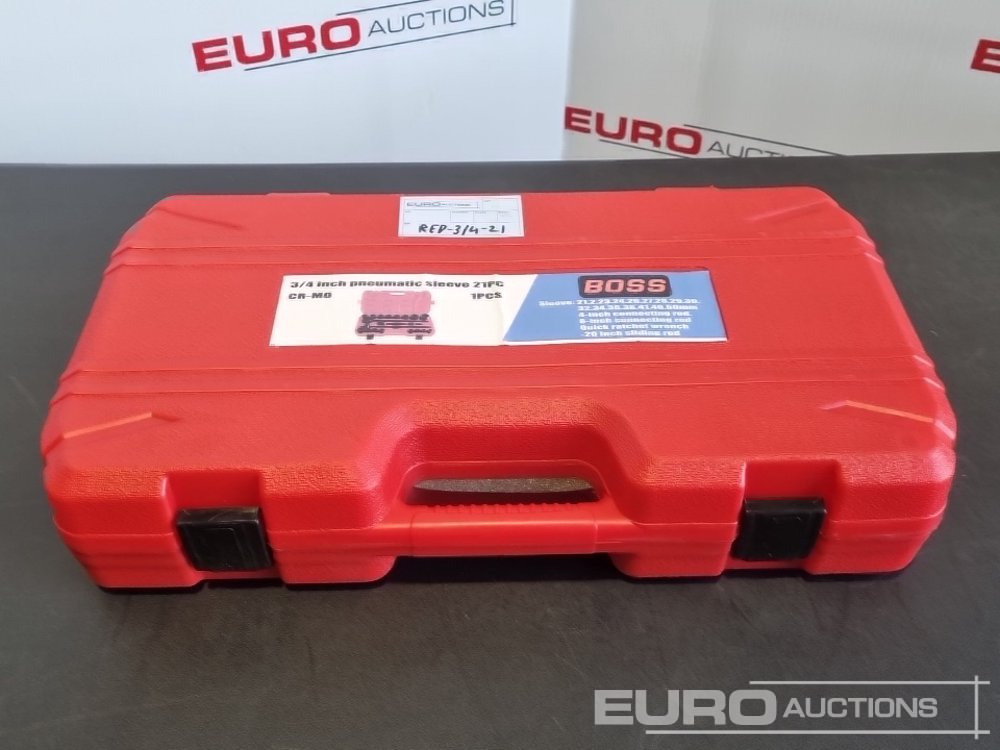 Unused 2025 Boss 3/4" 21pc Heavy Duty Pneumatic Socket Set, 4" Connecting Rod, 8" Connecting Rod, Quick Ratchet Wrench, 20" Sliding Rod - Garage equipment: picture 2 Unused 2025 Boss 3/4" 21pc Heavy Duty Pneumatic Socket Set, 4" Connecting Rod, 8" Connecting Rod, Quick Ratchet Wrench, 20" Sliding Rod - Garage equipment: picture 2