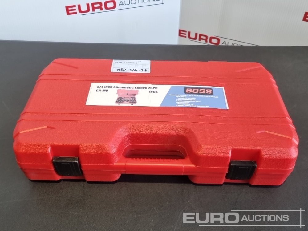 Unused 2025 Boss 3/4" 26pc Heavy Duty Pneumatic Socket Set, 4" Connecting Rod, 8" Connecting Rod Quick Ratchet Wrench, 20" Sliding Road, L Handle Sliding Head Extension Bar - Garage equipment: picture 2 Unused 2025 Boss 3/4" 26pc Heavy Duty Pneumatic Socket Set, 4" Connecting Rod, 8" Connecting Rod Quick Ratchet Wrench, 20" Sliding Road, L Handle Sliding Head Extension Bar - Garage equipment: picture 2