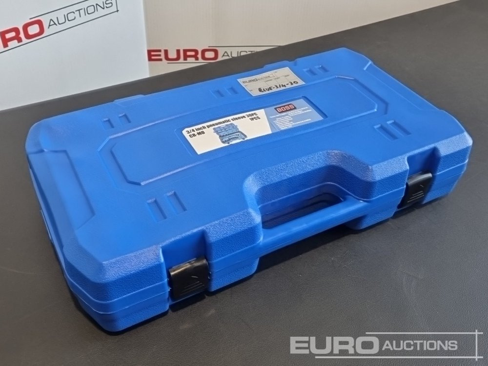 Unused 2025 Boss 3/4" 30pc Heavy Duty Pneumatic Socket Set, 4" Connecting Rod, 8" Connecting Rod, Ratchet Wrench, 20" Sliding Rod, 18" Bending Rod Universal Coupling, Adapter1-3/4" - Garage equipment: picture 1 Unused 2025 Boss 3/4" 30pc Heavy Duty Pneumatic Socket Set, 4" Connecting Rod, 8" Connecting Rod, Ratchet Wrench, 20" Sliding Rod, 18" Bending Rod Universal Coupling, Adapter1-3/4" - Garage equipment: picture 1