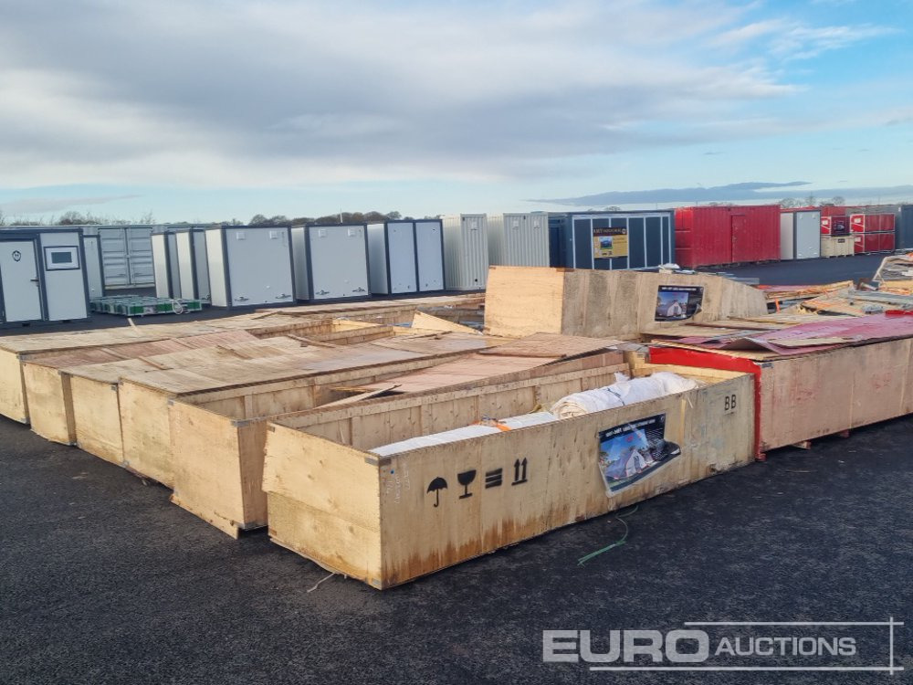 Unused 2025 JG 100' x 26' x 50' Storage Shelter (10 of), 30' x 12.6' x 20' Metal Garage Carport (9 of) (Curtainside Trailer Required For Collection) (Cannot Be Reconsigned) - Shipping container: picture 2 Unused 2025 JG 100' x 26' x 50' Storage Shelter (10 of), 30' x 12.6' x 20' Metal Garage Carport (9 of) (Curtainside Trailer Required For Collection) (Cannot Be Reconsigned) - Shipping container: picture 2