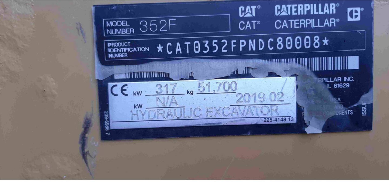 Crawler excavator CAT 352F: picture 8 Crawler excavator CAT 352F: picture 8