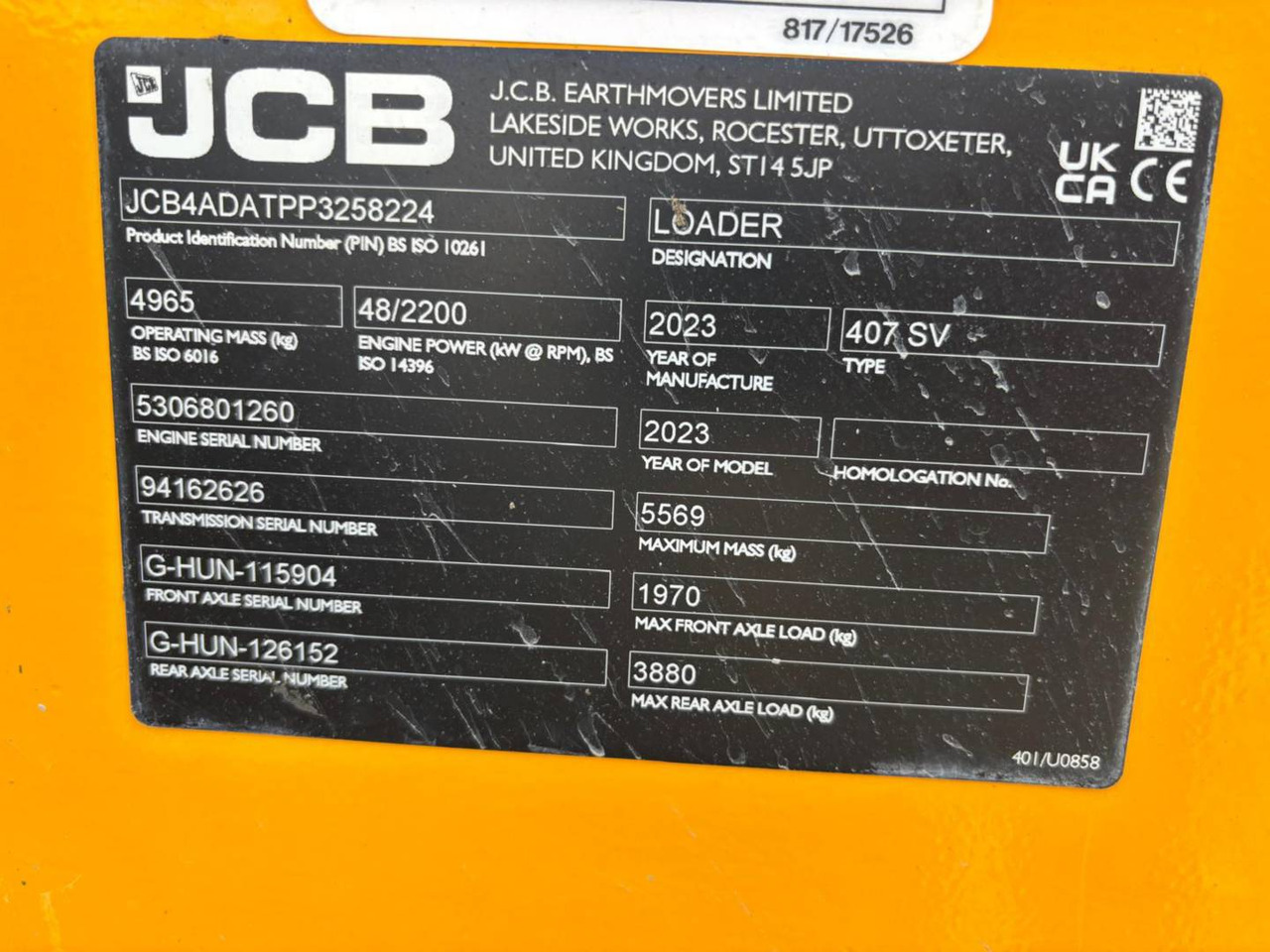 JCB 407 - Wheel loader: picture 5 JCB 407 - Wheel loader: picture 5