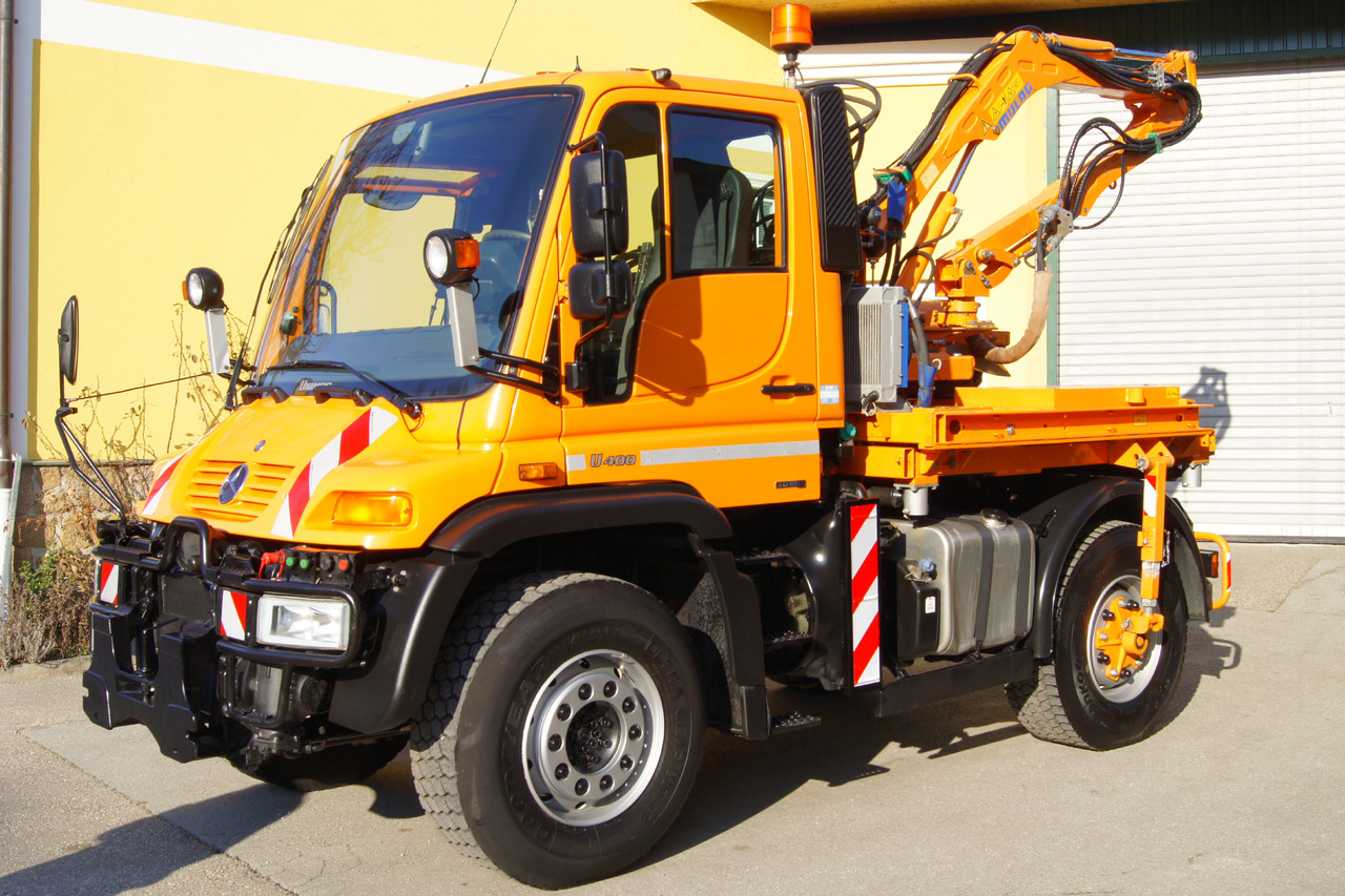 MERCEDES-BENZ Unimog U 400/Hydrostat/Mähtür +MULAG MHU 800 - Tipper: picture 2 MERCEDES-BENZ Unimog U 400/Hydrostat/Mähtür +MULAG MHU 800 - Tipper: picture 2