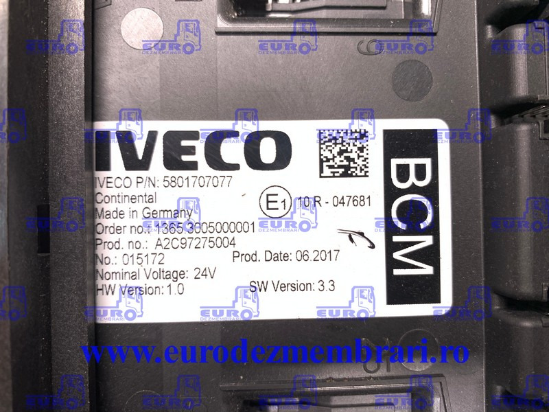 CALCULATOR BCM IVECO 5801707077 - ECU for Truck: picture 1 CALCULATOR BCM IVECO 5801707077 - ECU for Truck: picture 1