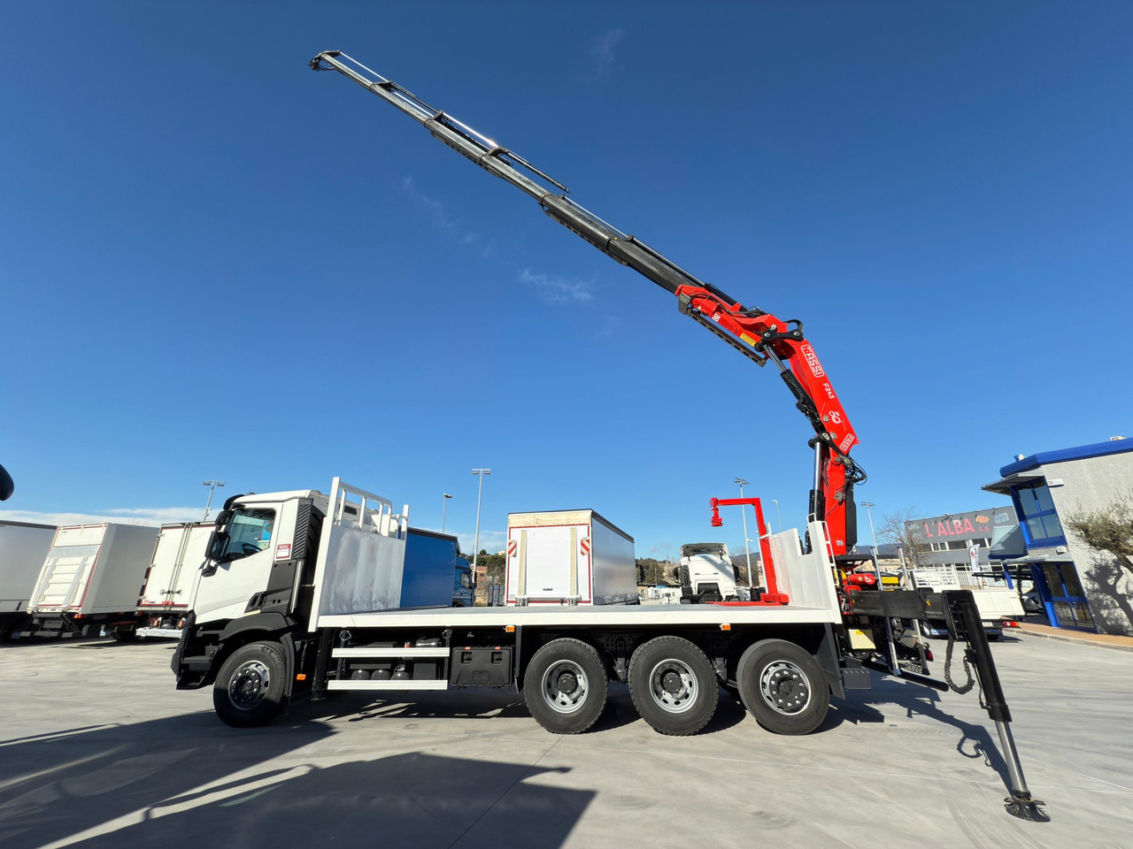 Dropside/ Flatbed truck, Crane truck RENAULT C460 E6 (Platform): picture 8
