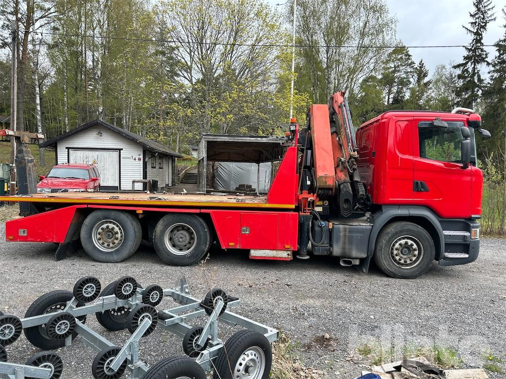 SCANIA G450 med kran och flak - Tow truck: picture 4 SCANIA G450 med kran och flak - Tow truck: picture 4