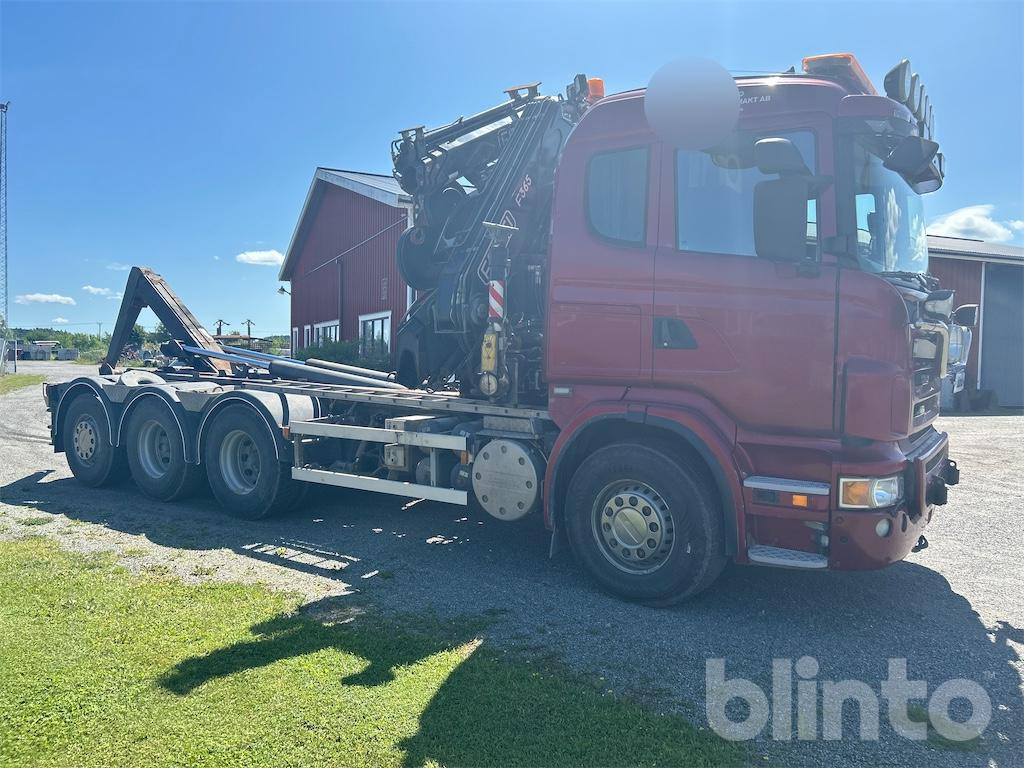 Scania R480L 8X4 - Hook lift truck, Crane truck: picture 4 Scania R480L 8X4 - Hook lift truck, Crane truck: picture 4