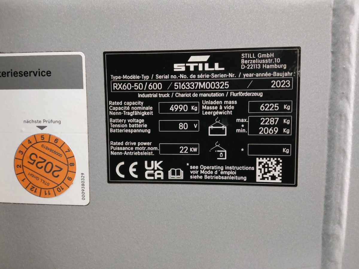 STILL RX60-50/600 - Electric forklift: picture 5 STILL RX60-50/600 - Electric forklift: picture 5