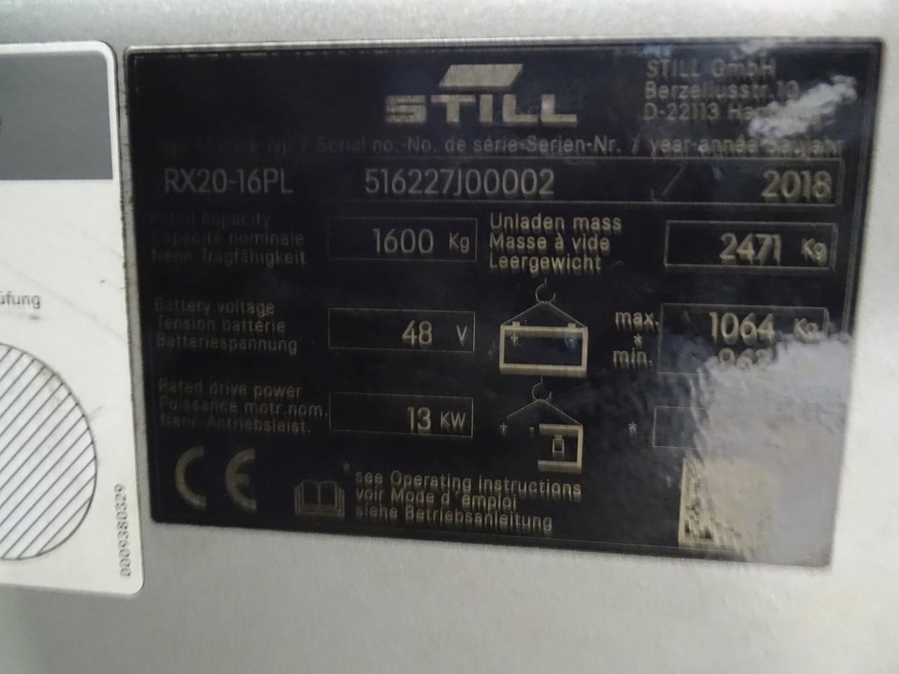 Still RX20-16PL - Electric forklift: picture 5 Still RX20-16PL - Electric forklift: picture 5