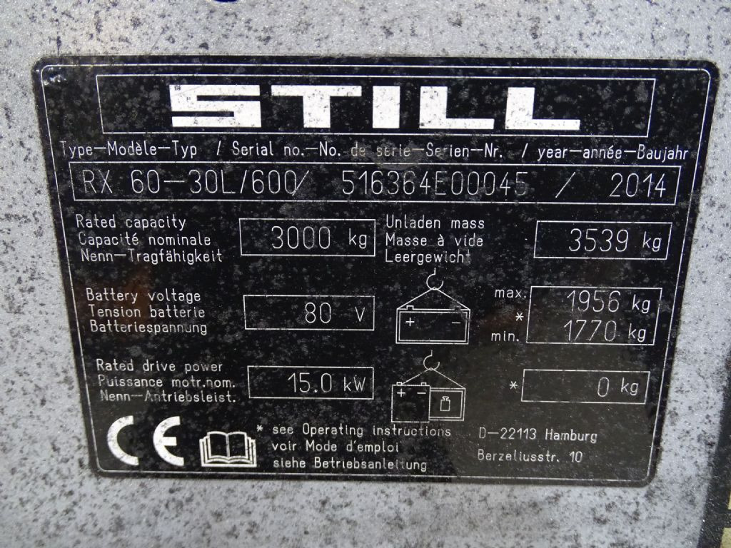 Still RX60-30L/600 - Electric forklift: picture 5 Still RX60-30L/600 - Electric forklift: picture 5