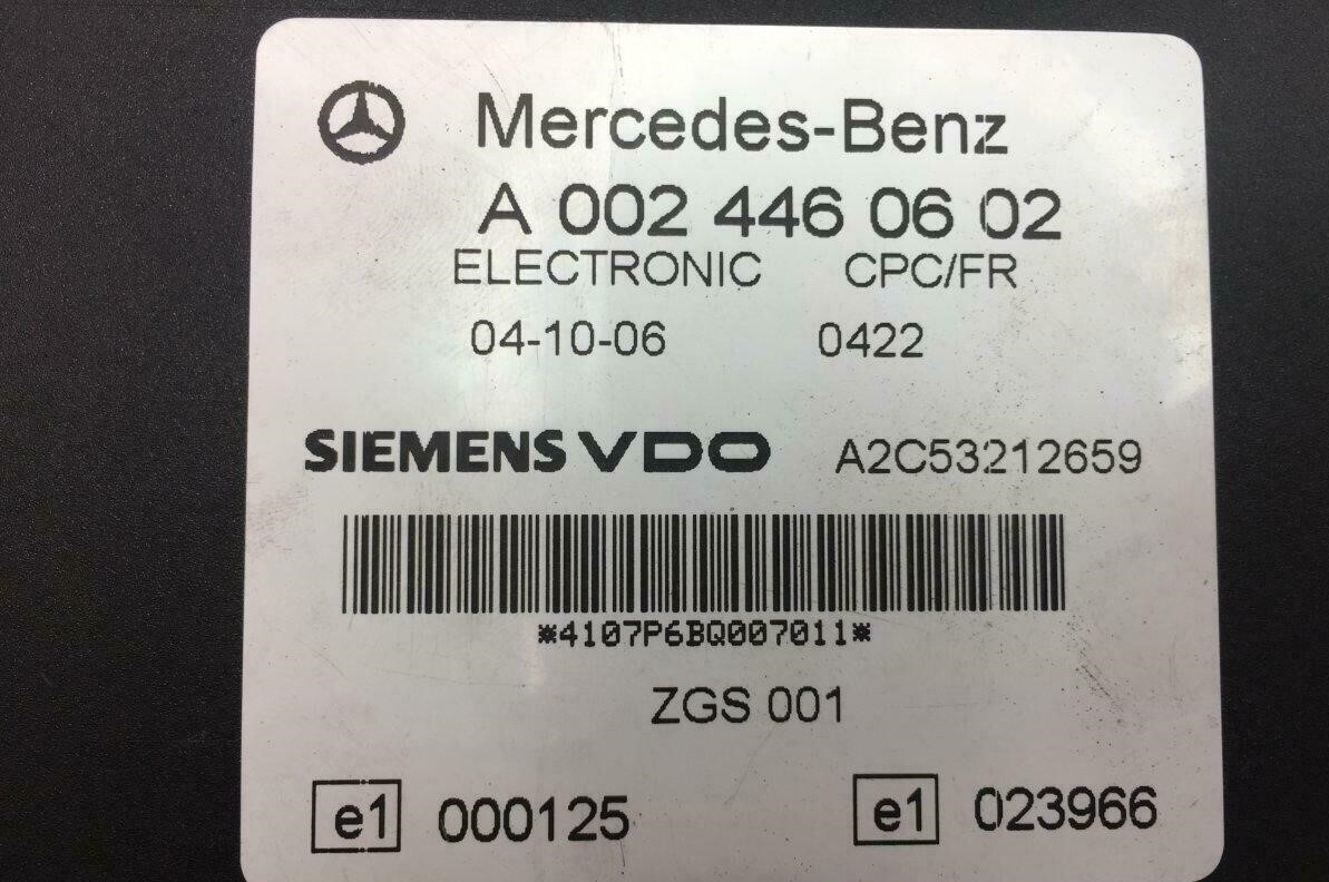 Mercedes Actros Atego Axor A0024460602 CPC/FR VDO Electronic Control Unit ECU - ECU for Truck: picture 1 Mercedes Actros Atego Axor A0024460602 CPC/FR VDO Electronic Control Unit ECU - ECU for Truck: picture 1