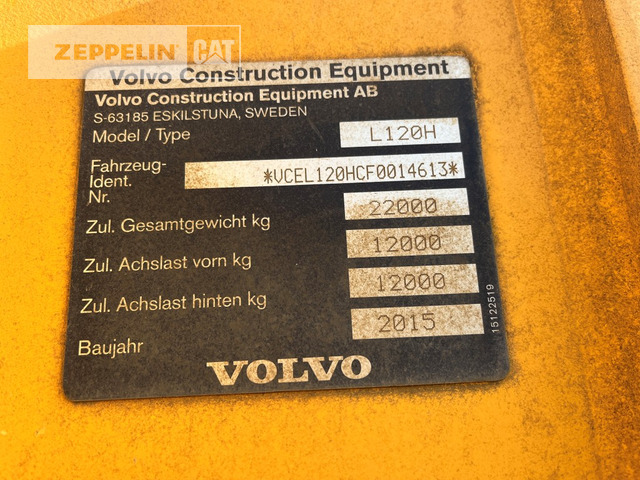 Volvo L120H - Wheel loader: picture 3 Volvo L120H - Wheel loader: picture 3